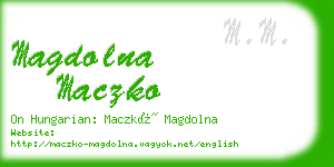 magdolna maczko business card